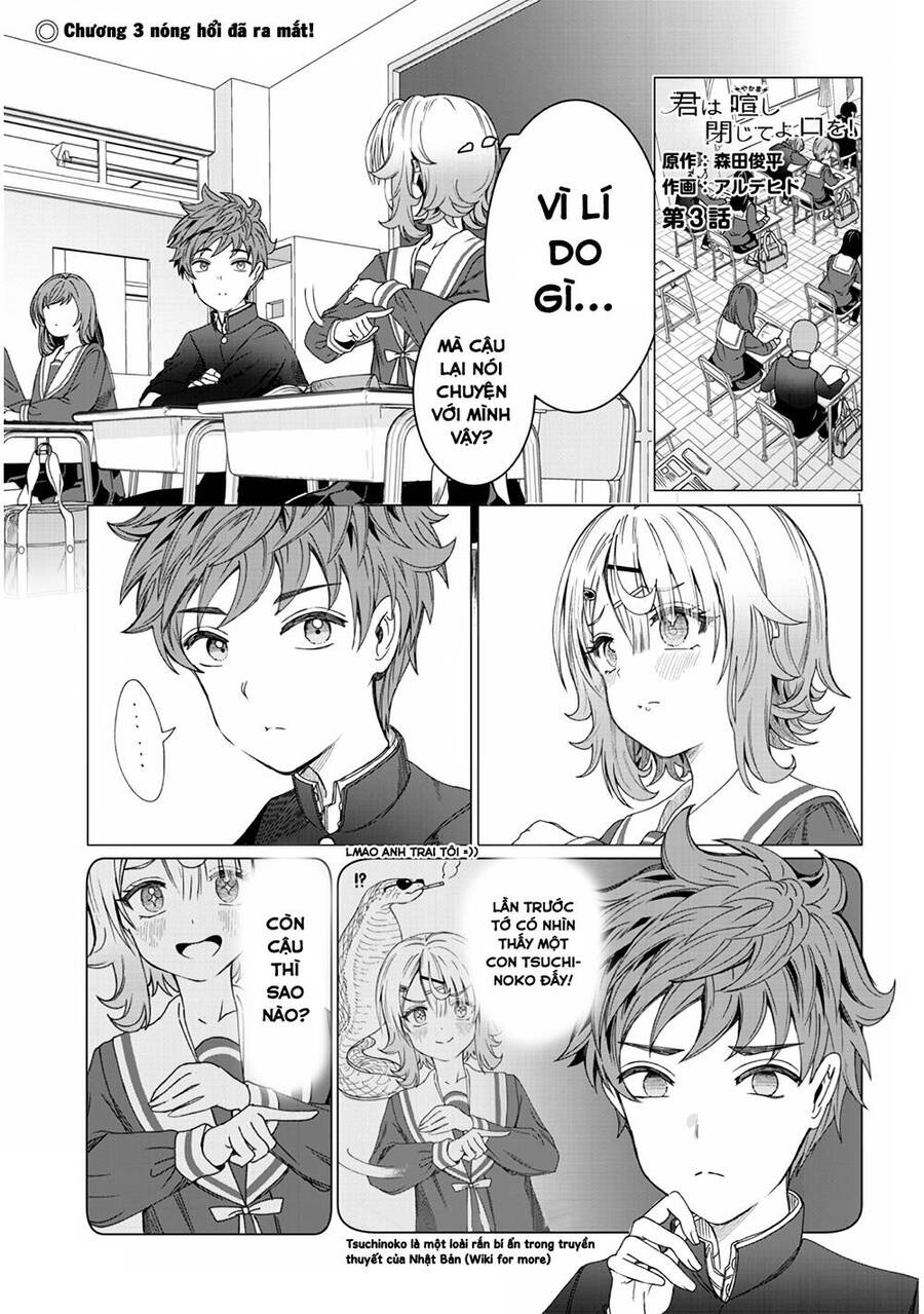 Kimi Wa Yakamashi Tojite Yo Kuchi Wo! Chương 3 Page 1