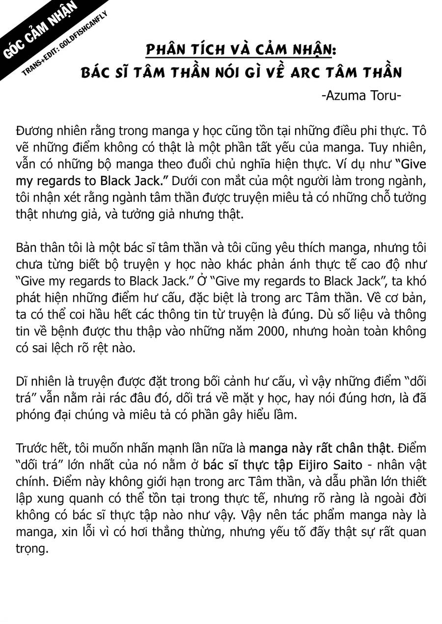 Give My Regards To Black Jack Chương 126.5 Page 3