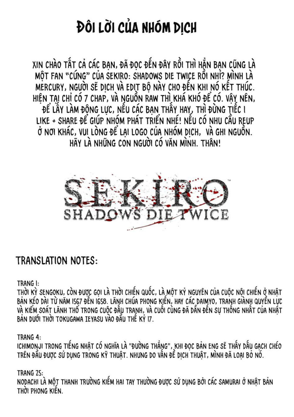 Sekiro Side Story: Hanbei The Undying Chương 1 Page 29