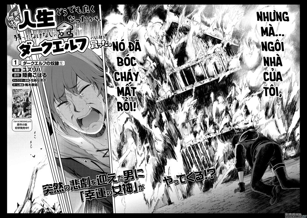 Ie Ga Moete Jinsei Dou Demo Yoku Natta Kara, Nokotta Nakenashi No Kin De Dark Elf No Dorei O Katta Chương 1 Page 3