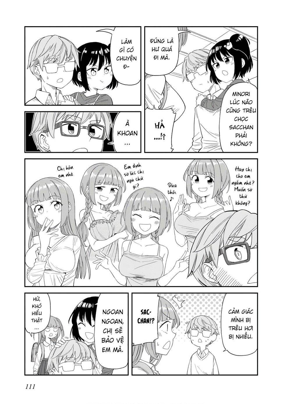 Hinomoto Sanshimai Wa Kamatte Hoshii Chương 28 Page 9