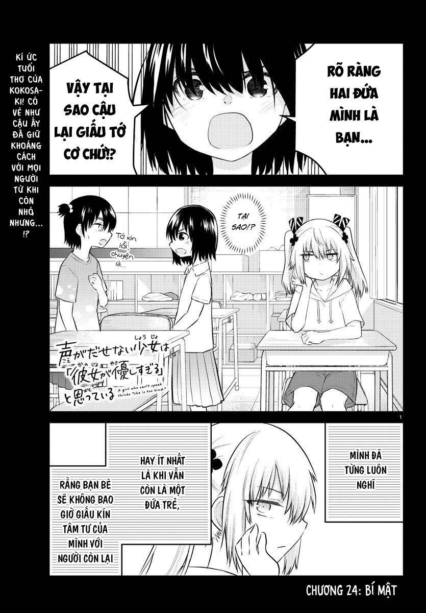 Koe Ga Dasenai Shoujo Wa "Kanojo Ga Yasashisugiru" To Omotte Iru Chương 24 Page 2