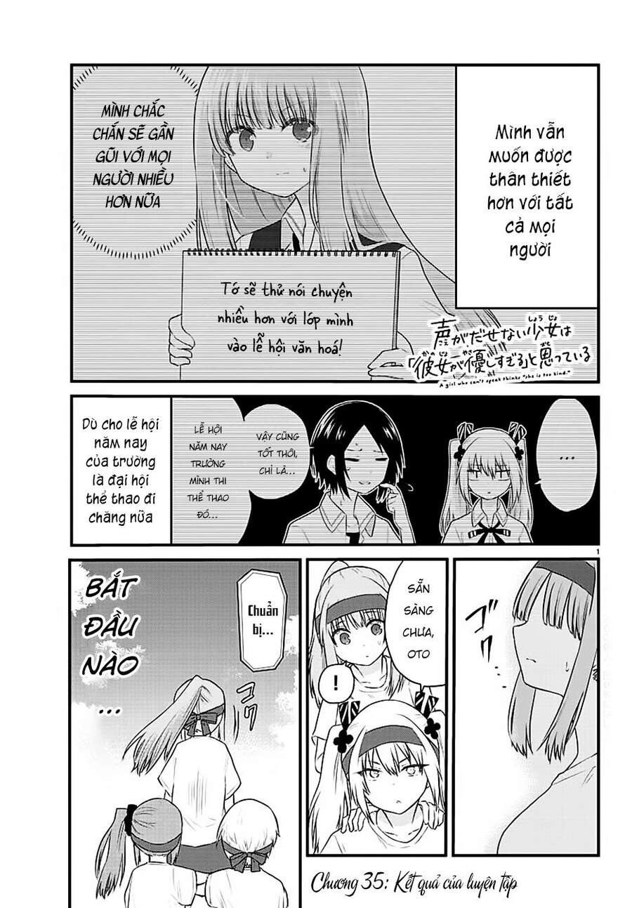 Koe Ga Dasenai Shoujo Wa "Kanojo Ga Yasashisugiru" To Omotte Iru Chương 35 Page 2