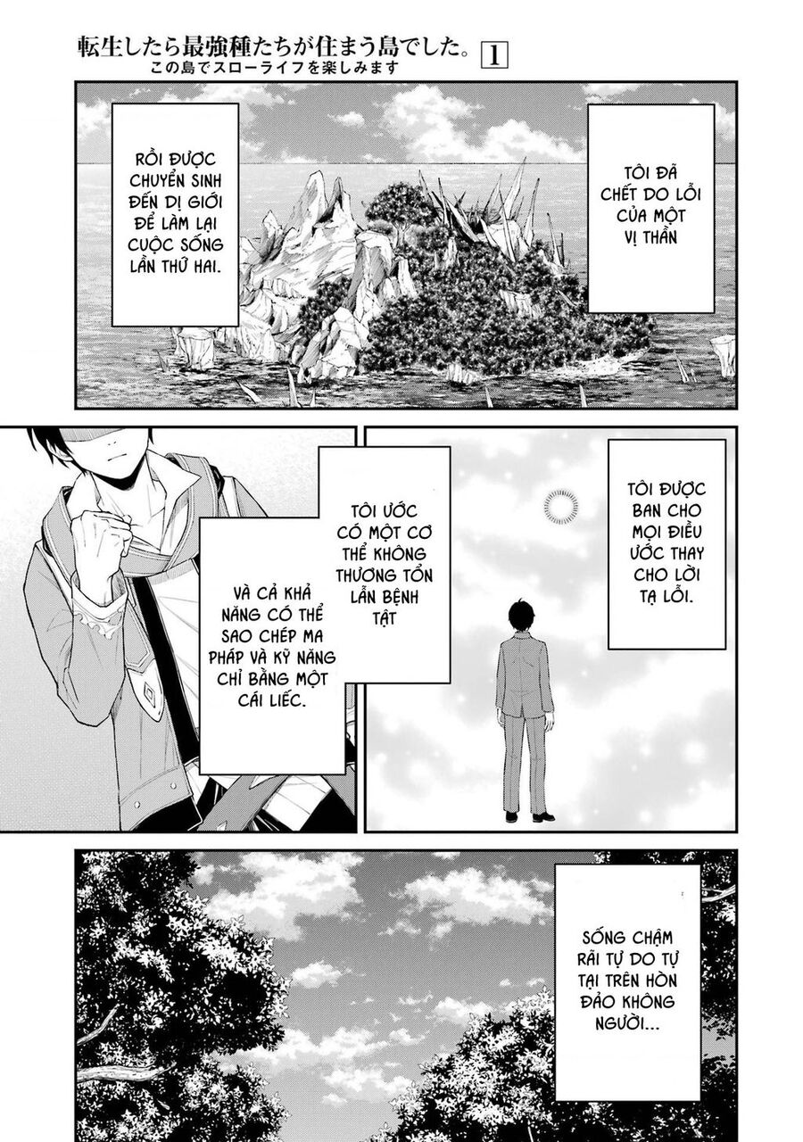 Tensei Shitara Saikyoushutachi Ga Sumau Shima Deshita. Kono Shima De Slow Life Wo Tanoshimasu Chuong 2 Page 1